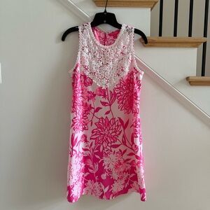 Lilly Pulitzer Nala Soft Shift Dress Caliente Bright Pink Floral Print, Size 2